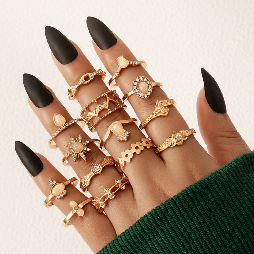 Image of VINTAGE 14 PIECE RING SET