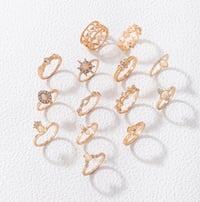 Image 4 of VINTAGE 14 PIECE RING SET