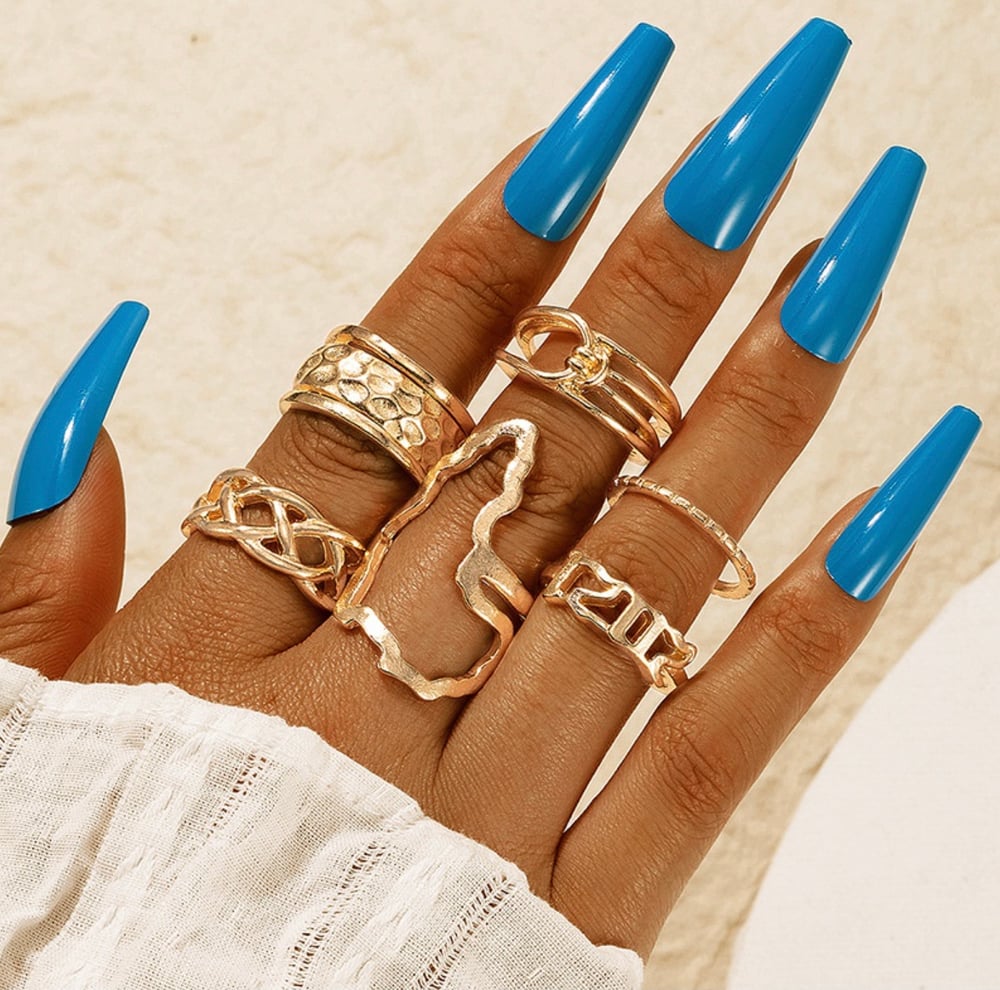 Image of AFRICA 6 PIECE RING SET