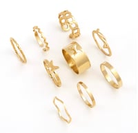 Image 2 of PRETTY BUTTERFLIE 9 PIECE RING SET