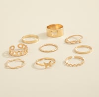 Image 5 of PRETTY BUTTERFLIE 9 PIECE RING SET