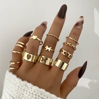 Image 1 of GOLDEN 12 PIECE RING SET