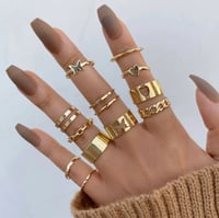 Image 2 of GOLDEN 12 PIECE RING SET