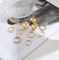 Image 5 of GOLDEN 12 PIECE RING SET