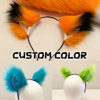 Image 1 of Custom Color Furry Wolf/Fox Ears
