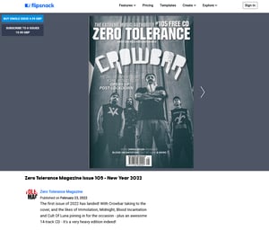 ZERO TOLERANCE MAGAZINE - DIGITAL EDITION - SINGLE COPY / SUBSCRIPTION