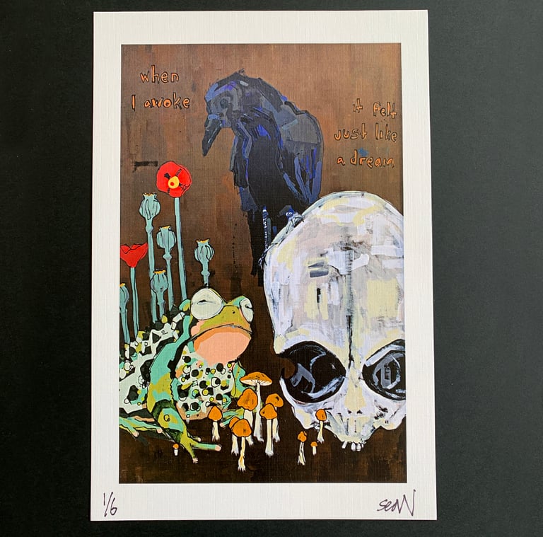 like a dream ( linen print ) 6 X 9   limited run $10