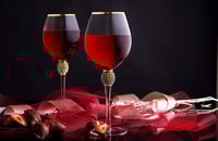 Image 2 of Gold Rimmed Wine Glasses Set of 2 