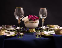 Image 3 of Gold Rimmed Wine Glasses Set of 2 