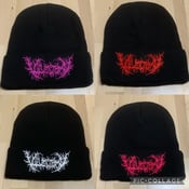 Image of Officially Licensed Vulvectomy White/Light Purple/Red/Hot Pink logo beanies!!