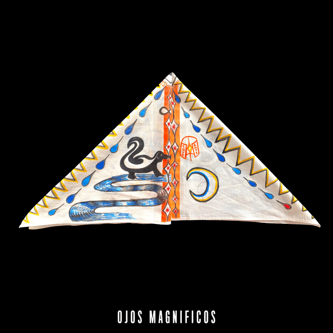 SOLD - CUSTOM SACRED BANDANA "SKUNKS AND RIVERS" (2022)