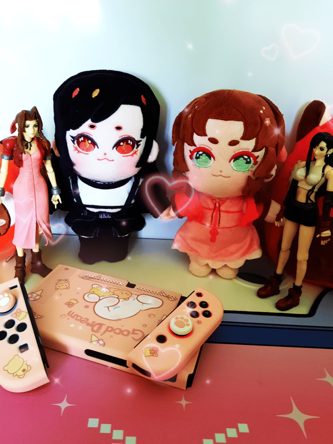 Aerith and Tifa Plushies - Final Fantasy VII