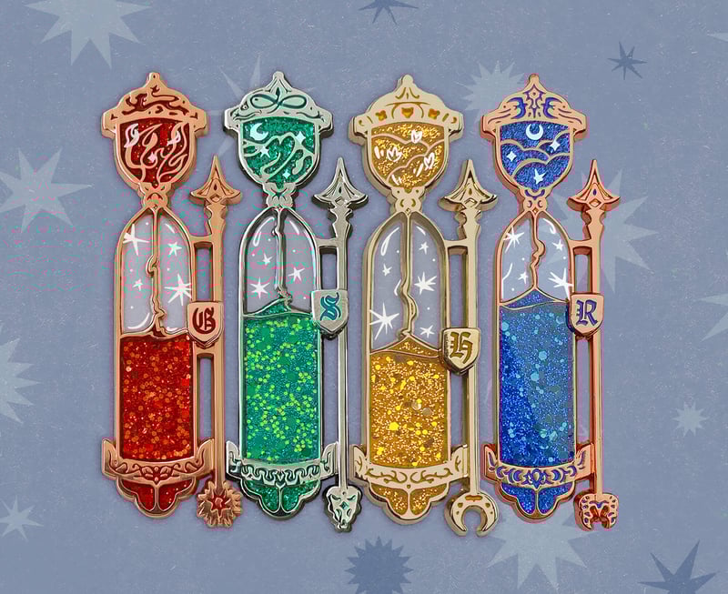 Sliding pins: House Points Pin Set