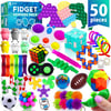 (50 Pcs) Fidget Toys Pack, Pop It Its Fidgets Set, Popitsfidgets Popit Figit Kids Party Favors Gifts