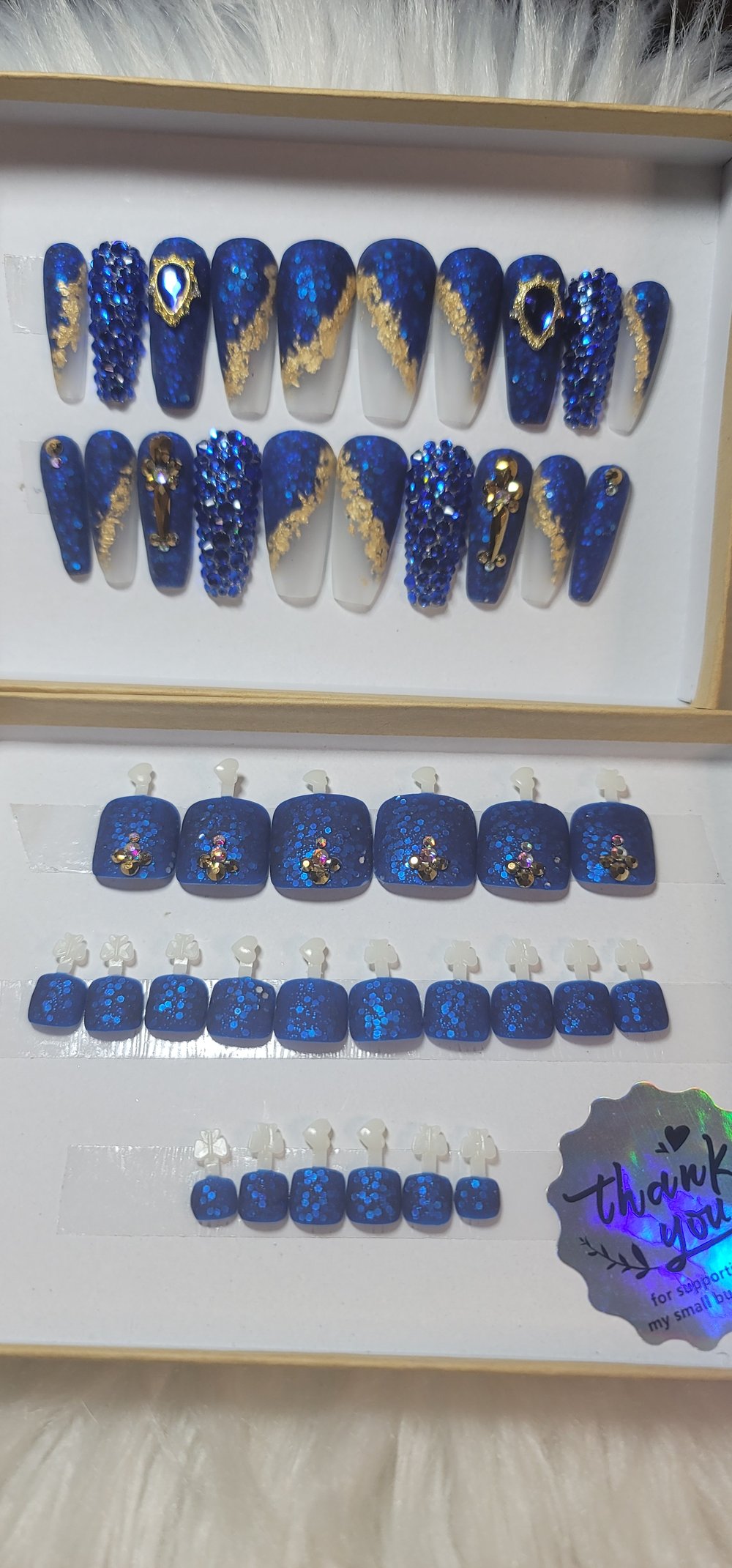 Image of Matte Blue and Gold set