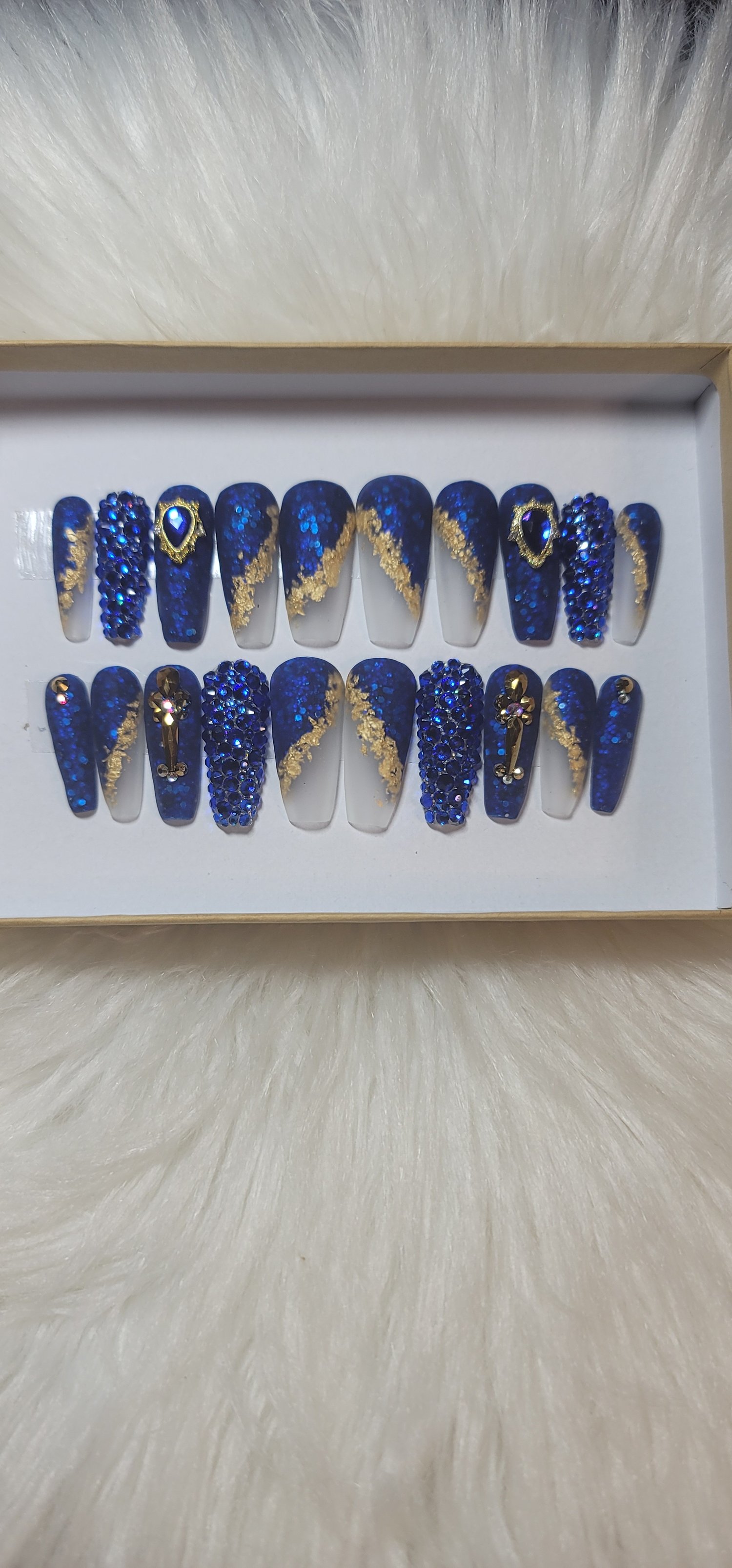 Image of Matte Blue and Gold set
