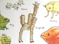 Image 3 of Vegetable and Fruit Animals | Mini-Poster | DIN A3
