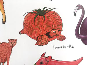 Image of Vegetable and Fruit Animals | Mini-Poster | DIN A3