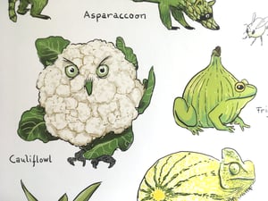 Image of Vegetable and Fruit Animals | Mini-Poster | DIN A3 mit Posterleisten