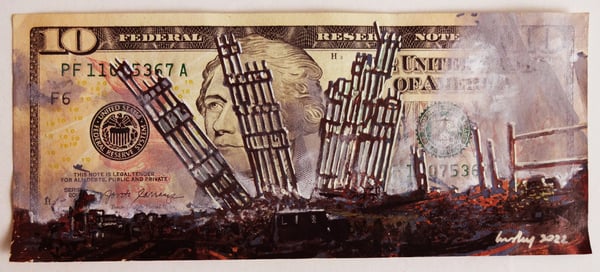 Image of Real 10 Dollar Original. Ground Zero.