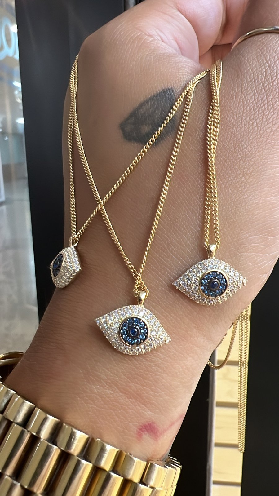 Sapphire Evil eye Necklace | Salt – Salty Accessories