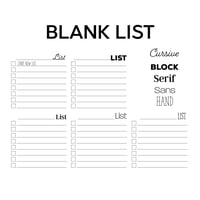 Image 1 of Post it Note sized list stamps
