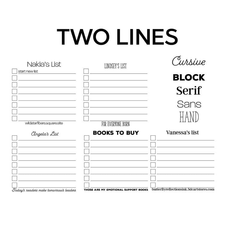 Post it Note sized list stamps Image 3