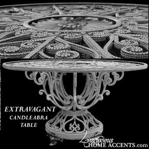 Image of Extravagant Swarovski Crystal Candelabra Table