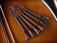 Image 1 of 2" Loop - Braided Leather Lanyard with Tails