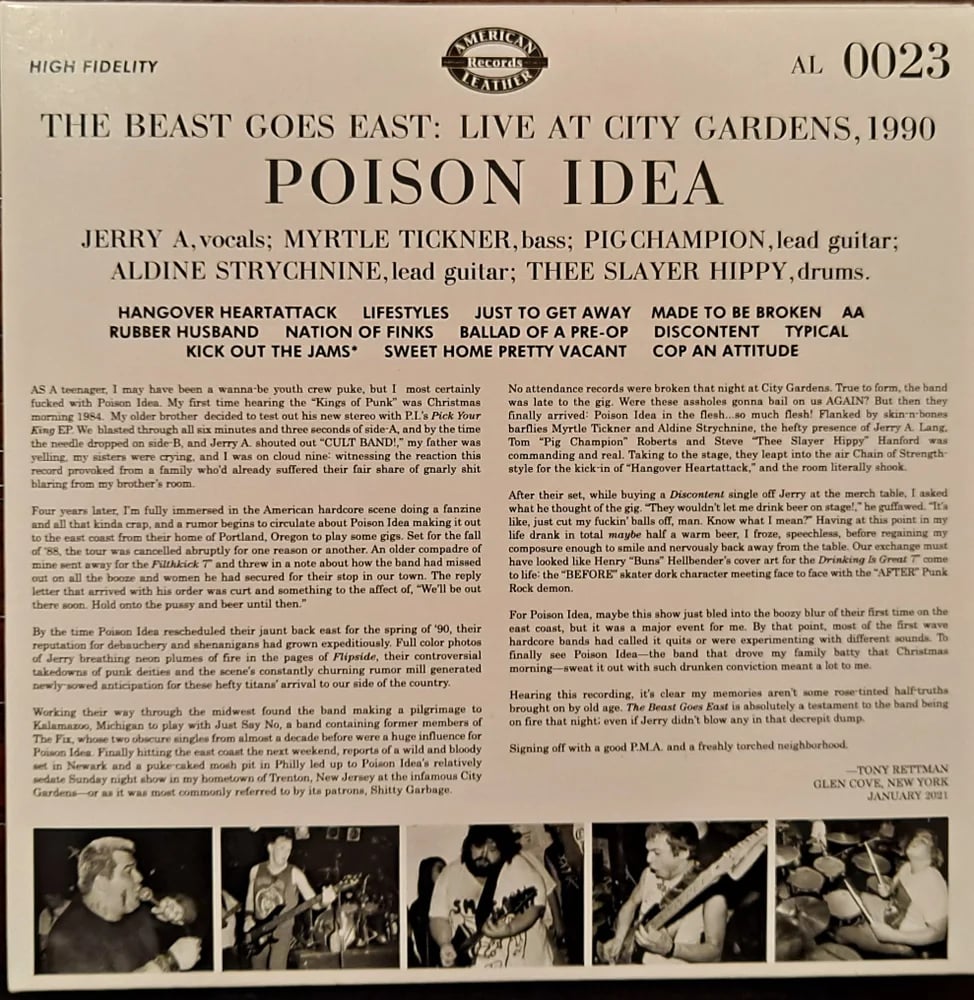 POISON IDEA - "The Beast Goes East" CD