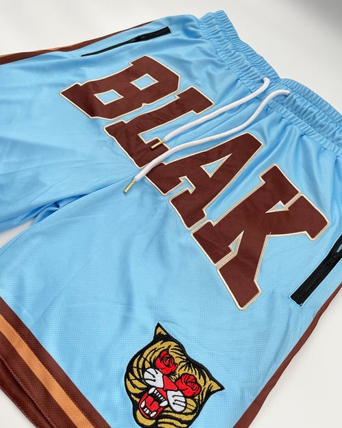 Image of The BLAK Basketball Shorts in Sky Blue