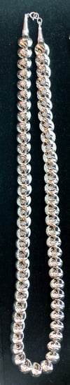 Sterling Silver Flat Beads Necklace