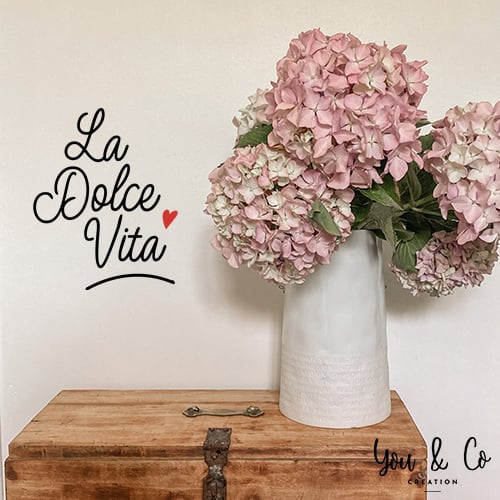 Image of Sticker "La Dolce Vita + coeur rouge"