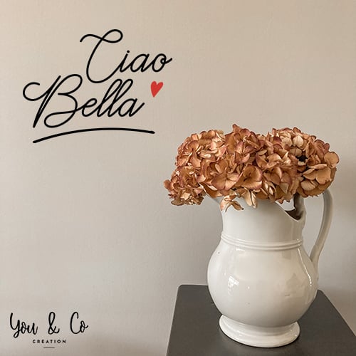 Image of Sticker "Ciao Bella + coeur rouge"