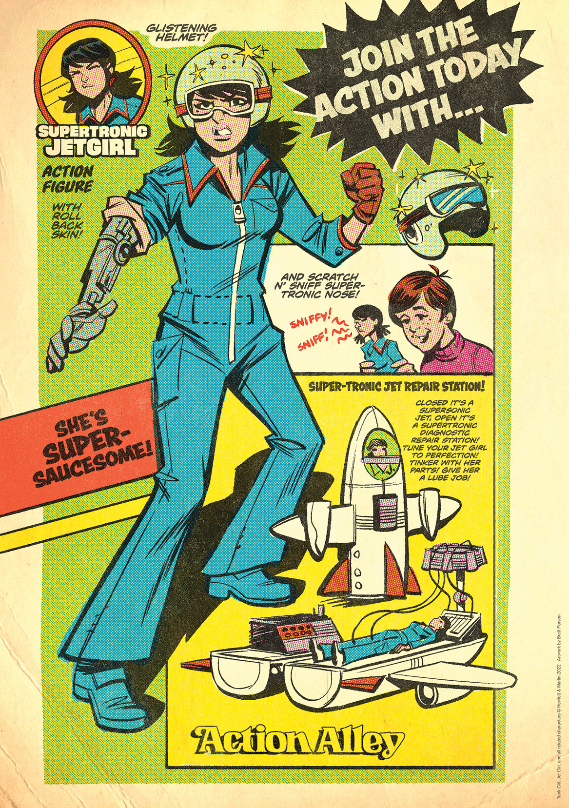 Image of TANK GIRL POSTER MAGAZINE #17 - with bonus SUPERTONIC JET GIRL poster and badge!