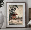 Hakozaki Hachimangu Temple, Kyushu | Tsuchiya Koitsu | Ukiyo-e | Japanese Woodblock | Fine Art Print