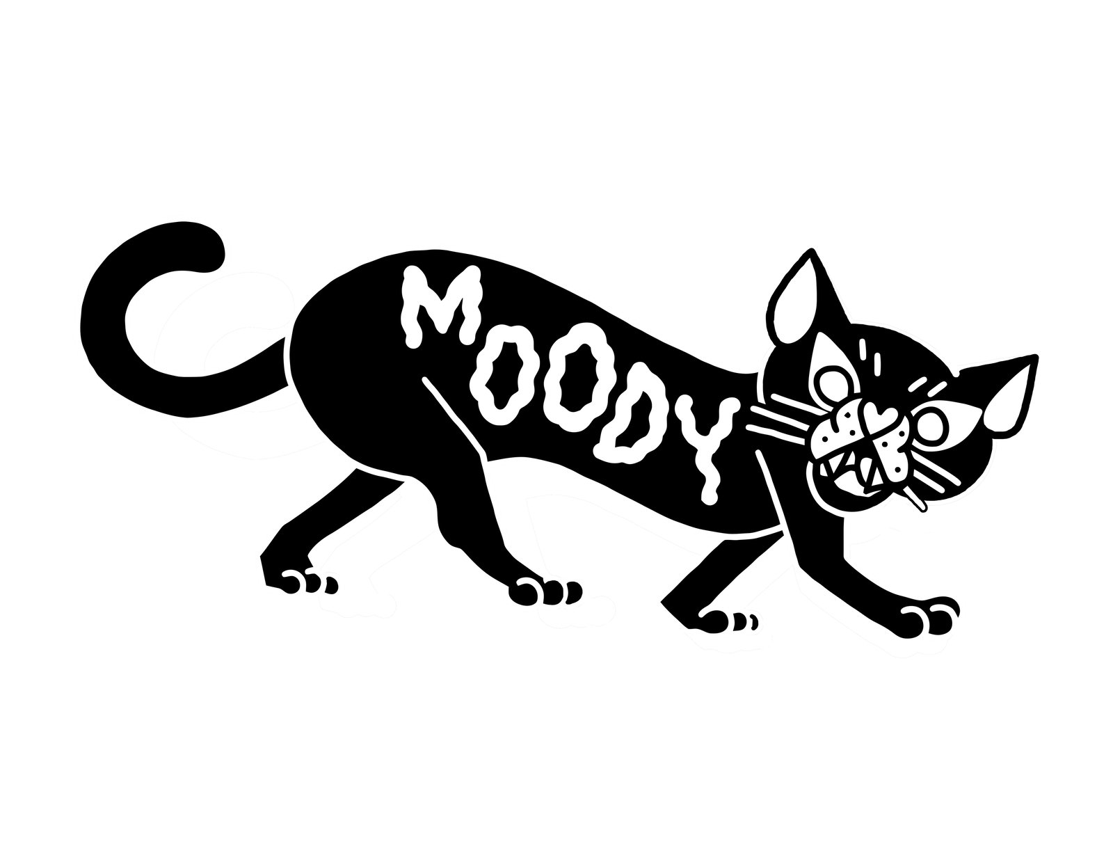 Moody Cat-8.5x11 Print   Bad Vibes By Matt Darling