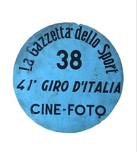 Image 1 of Old official motorbike plate of the 41st Giro d'Italia 🇮🇹 Ercole Baldini winner in 1958