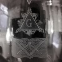 Image 3 of 19th Century Antique Engraved Glass Masonic Serving Rummer 