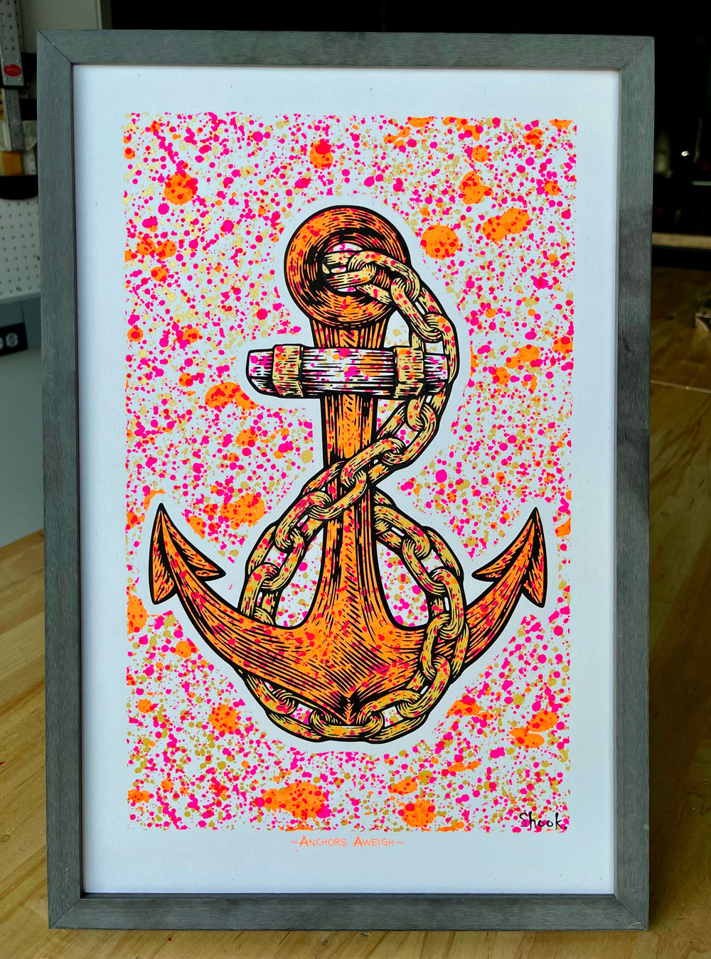 Anchors Aweigh! - Silk Screened Print