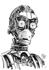 C-3PO A4 Original Artwork