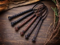 Image 1 of 1-1/2" Loop - Braided Leather Lanyard