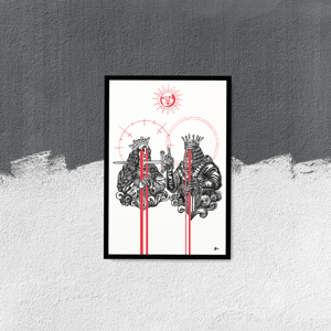 Image of LIMITED EDITION RUN OF 50, "Blind to Nothing" 12"x18" Watercolor Paper