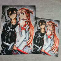 Image 5 of Kirito und Asuna Poster / Print