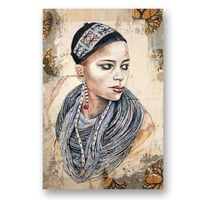 Image 1 of Canva Art Print - "Jeune fille peuhle"