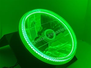 Image of NEW RELEASE 7" ROUND GREEN MICRO SMD HALO (PAIR)