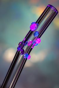 Image 2 of UV Black Light Reactive Glass Straws