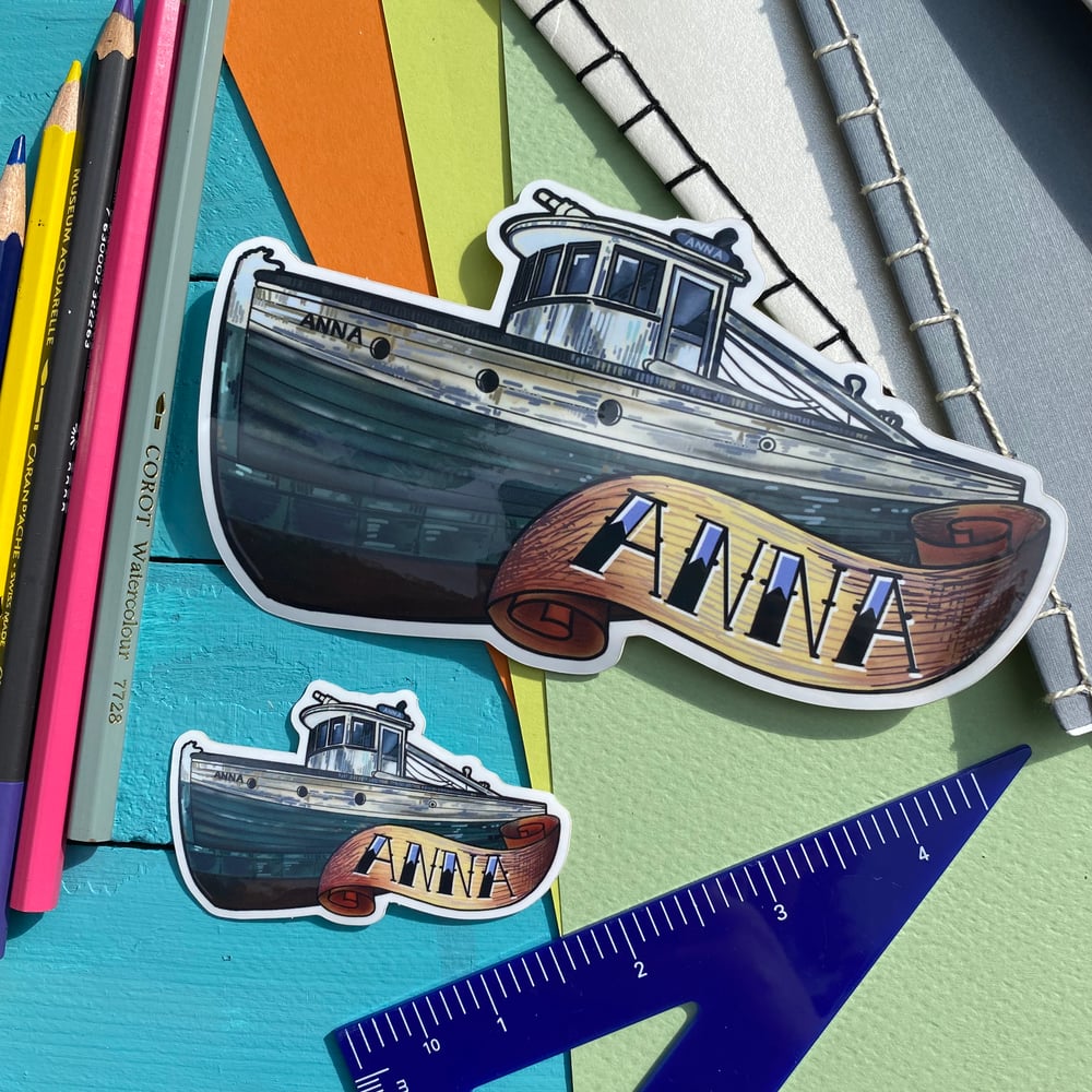 Image of ANNA Boat Sticker, 2 sizes
