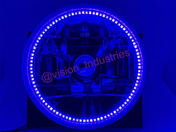 Image of NEW RELEASE 7" ROUND UV/PURPLE MICRO SMD HALO (PAIR)