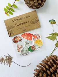 Image 2 of Amanita Muscaria Mushroom Sticker Pack, Waterproof and Scratch resistant. 